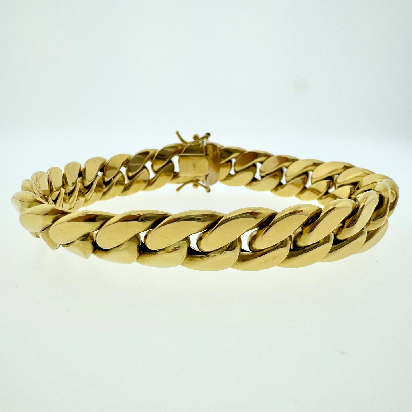 PULSERA CUBANA DE ORO DE 18 QUILATES