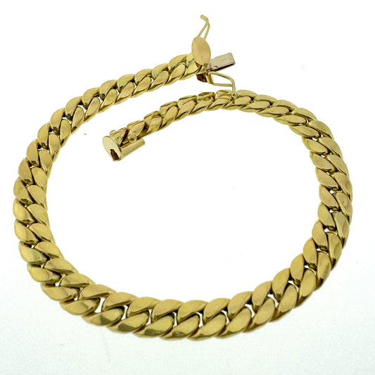 PULSERA CUBANA DE ORO DE 18 QUILATES