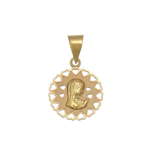 MEDALLA ORO 18KL VIRGEN NIÑA - 14MM REF. M469